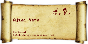 Ajtai Vera névjegykártya